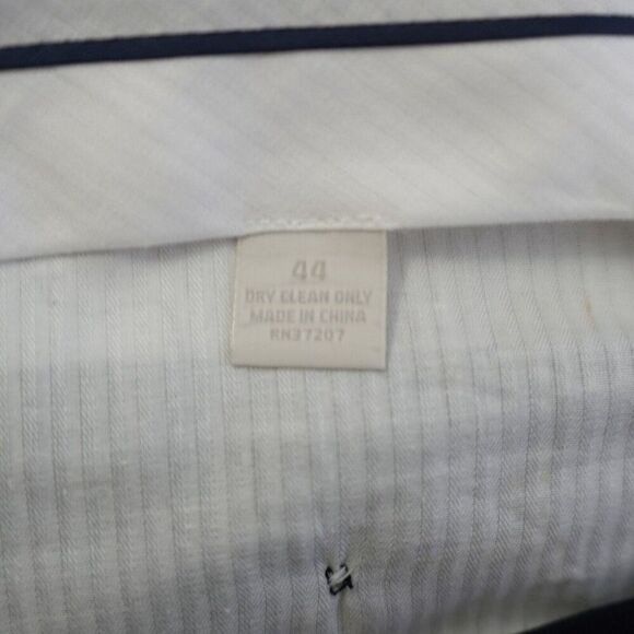 Hart Schaffner Marx Comfort Plus Dress Pants Blue Wool Flat Front‎ Cuffed 44/31 - Picture 6 of 6